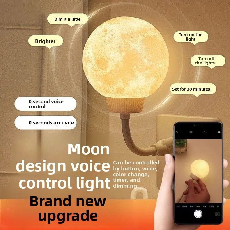 Набор из 5 ламп ShinyYing Moon Lamp, ночник с голосовым управлением, изменением цвета RGB, USB-подключением, таймером и регулируемой яркостью для спальни и детской комнаты.
Набор из 5 ламп ShinyYing Moon Lamp, ночник с голосовым управлением, изменением цвета RGB, USB-подключением, таймером и регулируемой яркостью для спальни и детской комнаты.