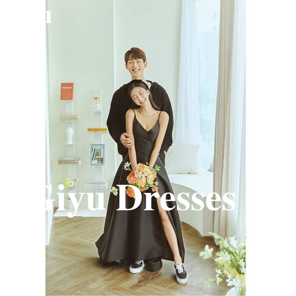 Giyu Sexy Black Evening Dress Korean Women's Off Shoulder Spaghetti Strap High Waist Split Formal Party Ball Dress Customized
Giyu Sexy Black Evening Dress Korean Women's Off Shoulder Spaghetti Strap High Waist Split Formal Party Ball Dress Customized