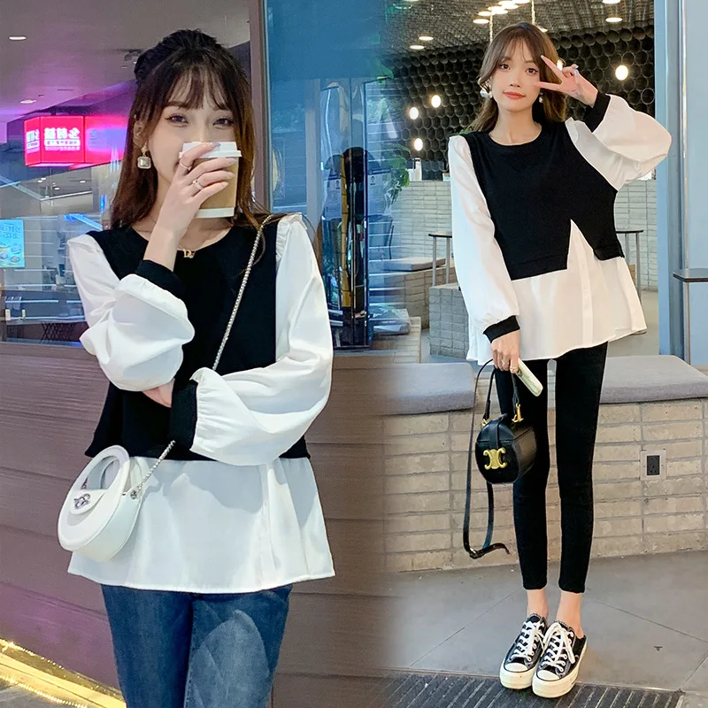 2024 Autumn Pregnancy Cotton Shirts Block Color Patchwork Maternity Blouses Pregnant Women's Sweatshirts Fashion Hoodies Clothes
2024 Autumn Pregnancy Cotton Shirts Block Color Patchwork Maternity Blouses Pregnant Women's Sweatshirts Fashion Hoodies Clothes