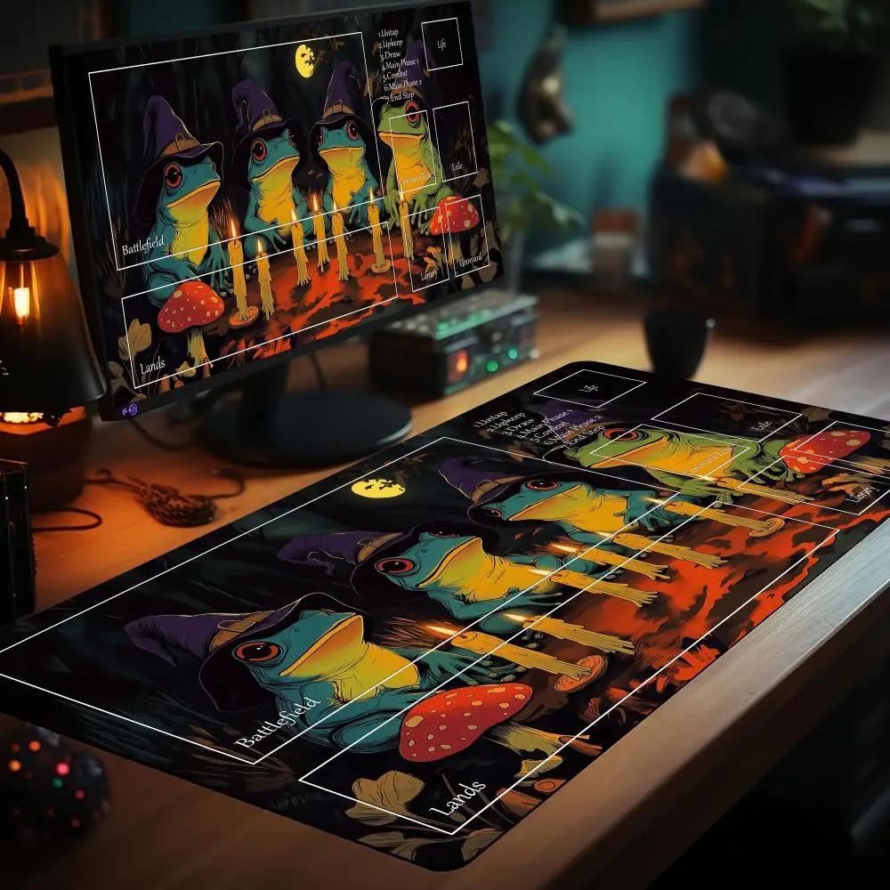 Magic Trade Card battle gaming mats MTG playmat Lovely frog anime mouse pad rubber anti-slip desk mat gamer pc accessories
Magic Trade Card battle gaming mats MTG playmat Lovely frog anime mouse pad rubber anti-slip desk mat gamer pc accessories