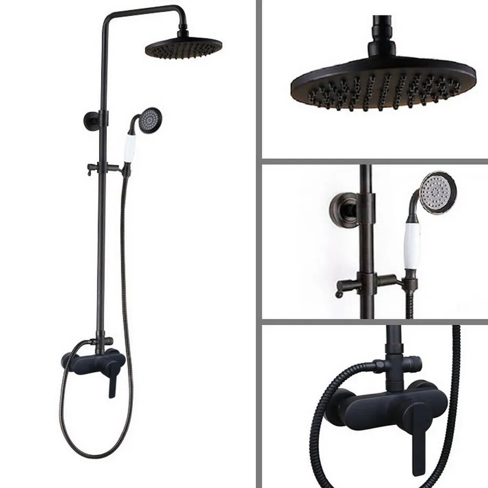 Black Oil Rubbed Brass Bathroom Rain Shower Faucet Set Mixer Tap Wall Mounted ahg158
Black Oil Rubbed Brass Bathroom Rain Shower Faucet Set Mixer Tap Wall Mounted ahg158