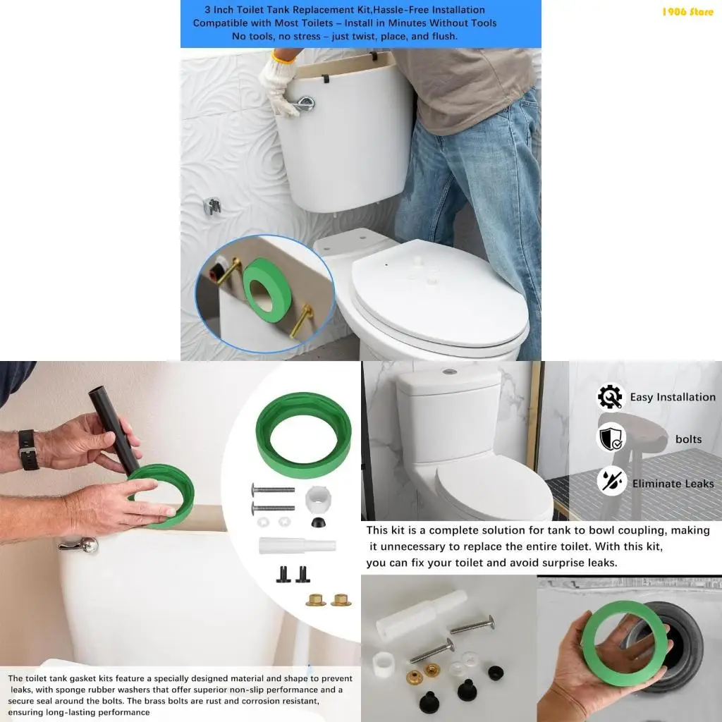 U1JB Комплекты соединений бачка унитаза к чаше Герметичные 3-дюймовые комплекты для замены бачка унитаза
U1JB Комплекты соединений бачка унитаза к чаше Герметичные 3-дюймовые комплекты для замены бачка унитаза