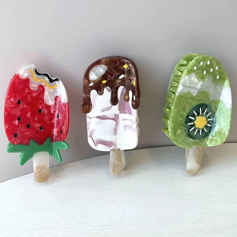 DOWELL Ice Cream Theme Acetate Claw Clip Kiwi Watermelon Chocolate Design Hair Claw for Women
DOWELL Ice Cream Theme Acetate Claw Clip Kiwi Watermelon Chocolate Design Hair Claw for Women