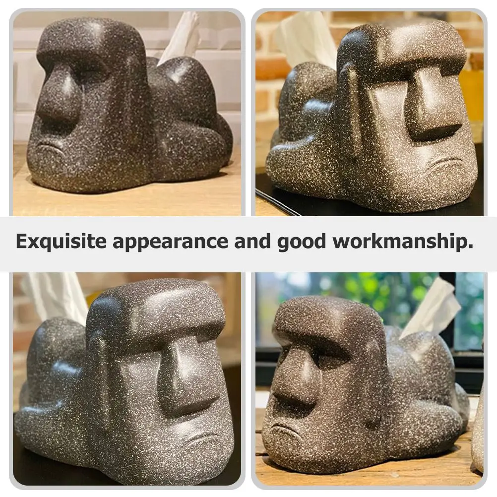 Retro Moai Tissue Box Holder Paper Napkin Elegant Decorative Facial Resin Cute Cover Design Funny Bedroom Household
Retro Moai Tissue Box Holder Paper Napkin Elegant Decorative Facial Resin Cute Cover Design Funny Bedroom Household