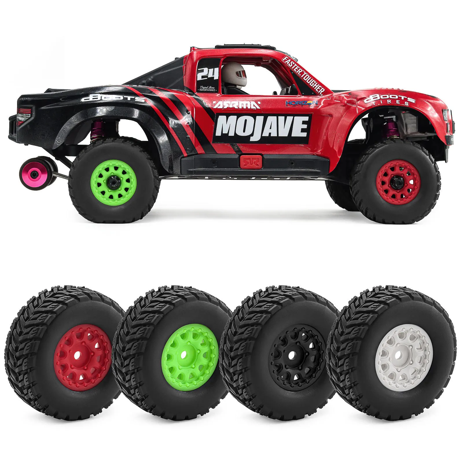ARRMA 1/14 MOJAVE GROM Mojave Эллиптические колесные диски + шины «елочка» ARA550116-W247
ARRMA 1/14 MOJAVE GROM Mojave Эллиптические колесные диски + шины «елочка» ARA550116-W247