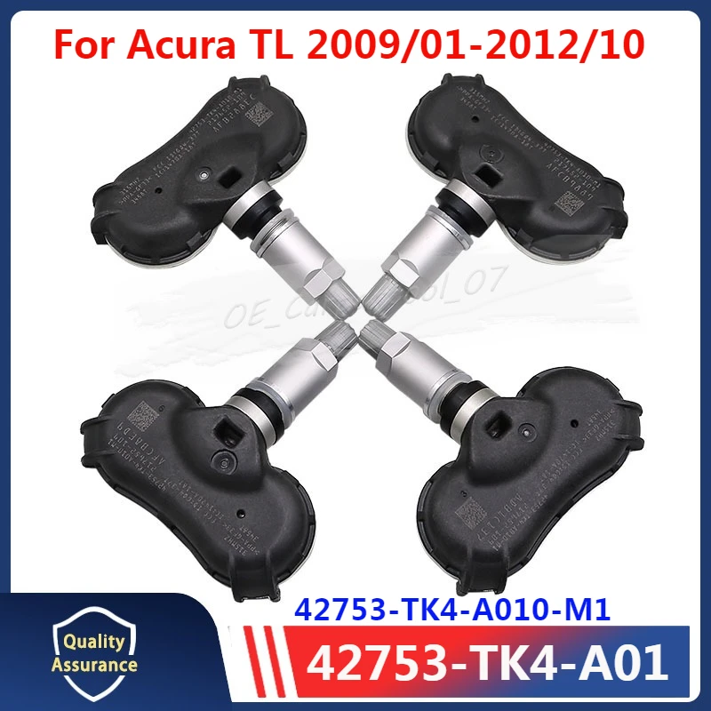 42753-TK4-A01 Tire Sensor 4PCS For 2009 2010 2011 2012 Acura TL ZDX TPMS Tyre Pressure Monitor System 315MHZ 42753-TK4-A010-M1
42753-TK4-A01 Tire Sensor 4PCS For 2009 2010 2011 2012 Acura TL ZDX TPMS Tyre Pressure Monitor System 315MHZ 42753-TK4-A010-M1