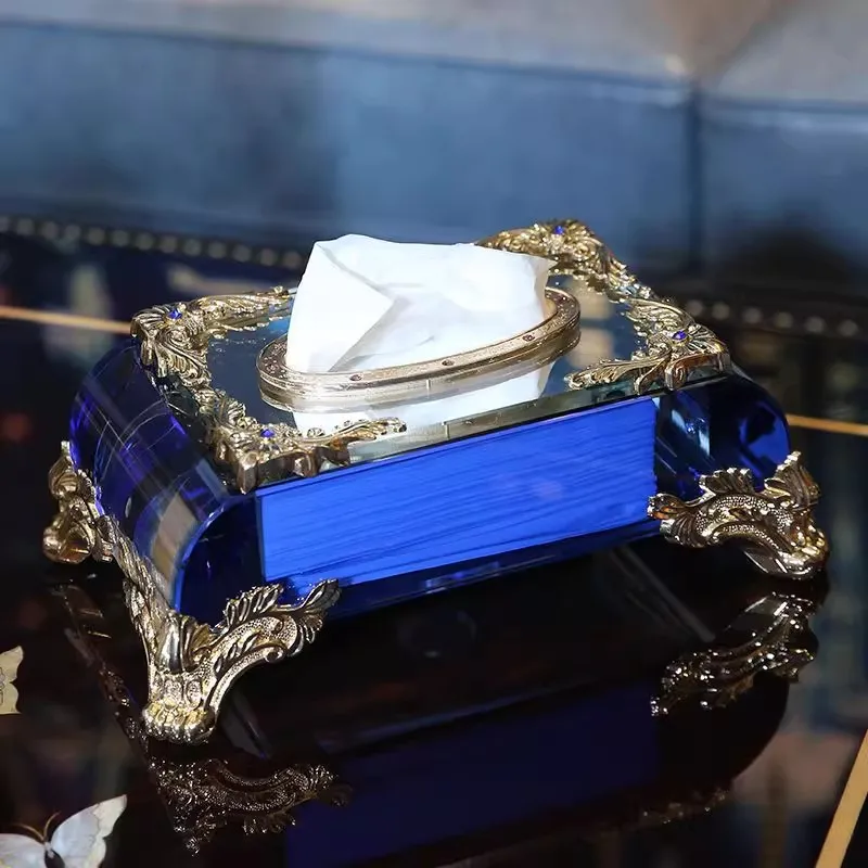 Crystal Tissue Box Tray European Creative Napkins Box Living Room Storage Box
Crystal Tissue Box Tray European Creative Napkins Box Living Room Storage Box