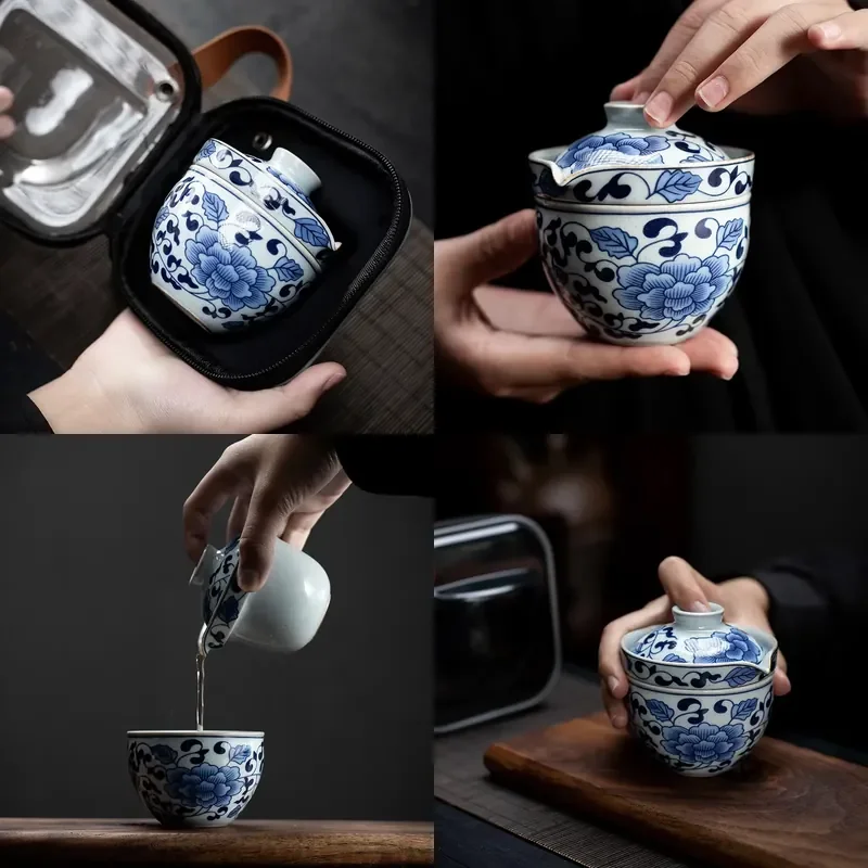 【CHIMU HOME】 Blue and White Porcelain Travel Set for Quick Cup Making Convenient Carrying Ceramic Set One Pot One
【CHIMU HOME】 Blue and White Porcelain Travel Set for Quick Cup Making Convenient Carrying Ceramic Set One Pot One