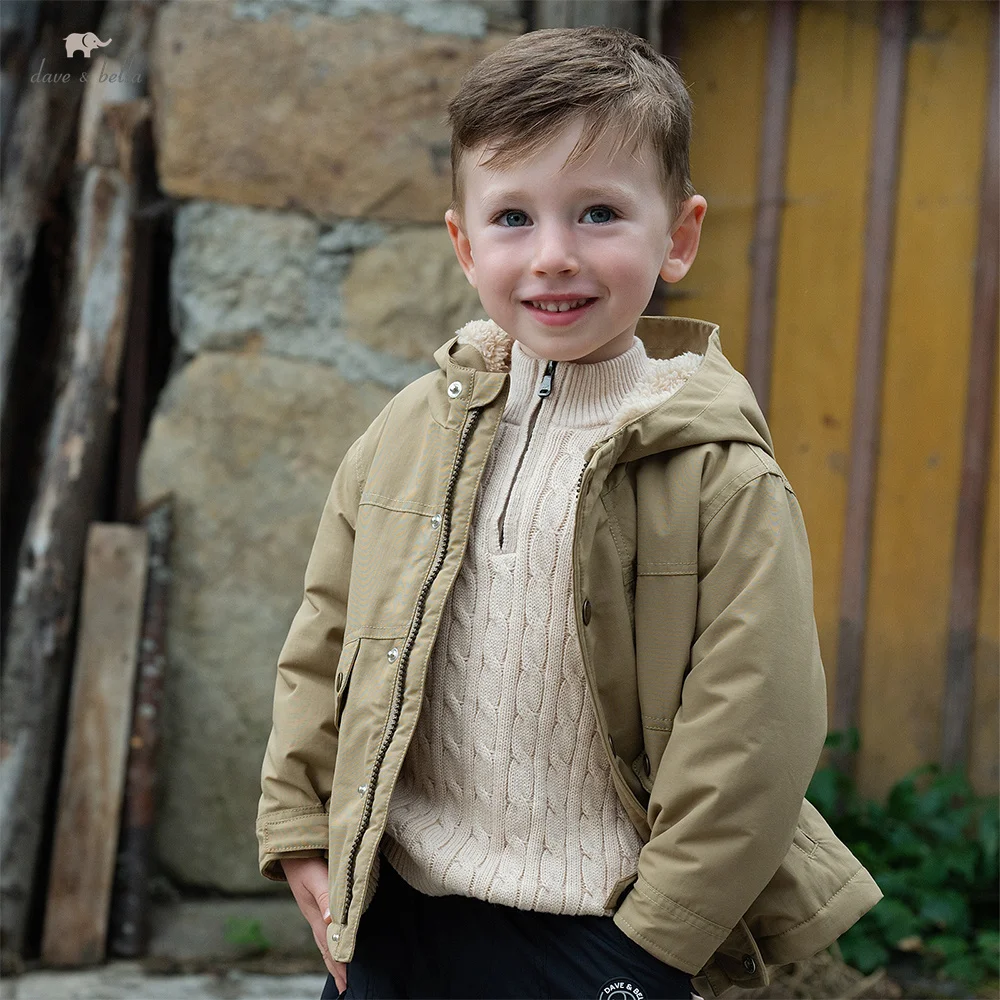 Детское пальто Dave Bella, осенне-зимняя детская толстая теплая удобная повседневная куртка, детский модный уличный топ DB4254659 
Детское пальто Dave Bella, осенне-зимняя детская толстая теплая удобная повседневная куртка, детский модный уличный топ DB4254659