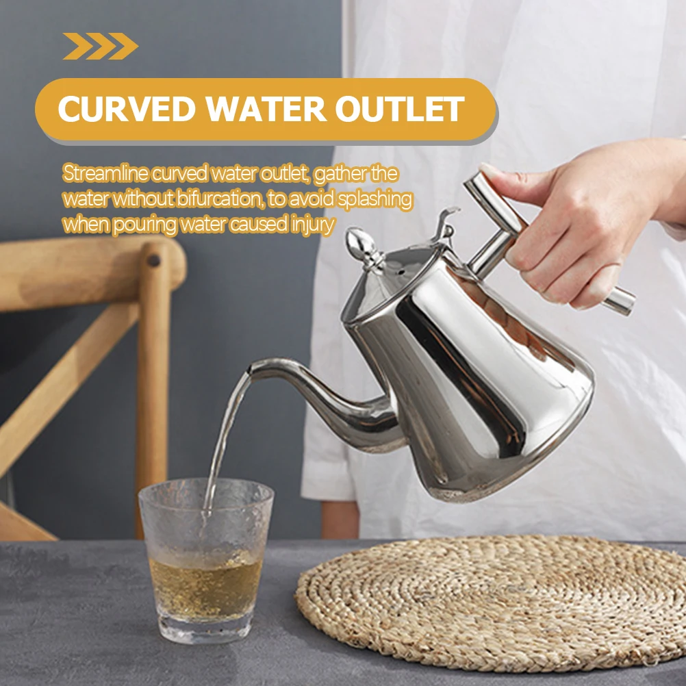 Stainless Steel Large Volume Cold Water Kettle Teapot With Strainer Filter for Tea Maker Gooseneck Electric Hot 
Stainless Steel Large Volume Cold Water Kettle Teapot With Strainer Filter for Tea Maker Gooseneck Electric Hot