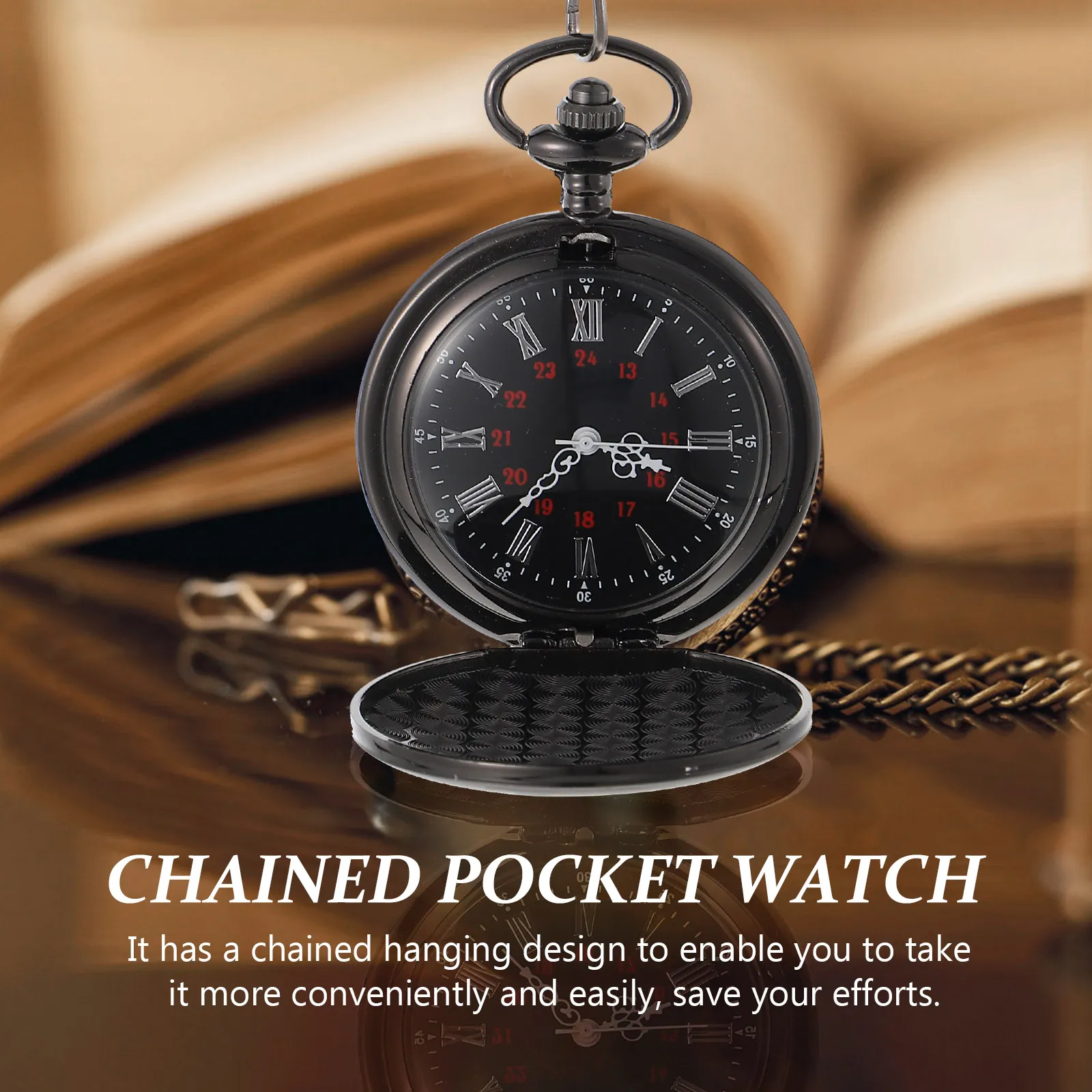Vintage Pocket Watch with Chain Exquisite Craftsmanship Smooth Retro Design Decorative Hanging Watch for All Ages Portable
Vintage Pocket Watch with Chain Exquisite Craftsmanship Smooth Retro Design Decorative Hanging Watch for All Ages Portable