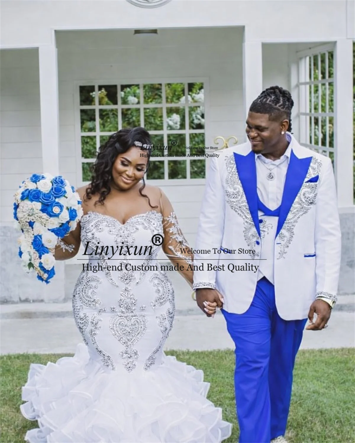 Мужские костюмы Stuning с металлическими украшениями, комплекты из 3-х предметов, вечерние облегающие пиджаки с кристаллами, индивидуальные Ropa Hombre, смокинги для жениха с шалью и лацканами
Мужские костюмы Stuning с металлическими украшениями, комплекты из 3-х предметов, вечерние облегающие пиджаки с кристаллами, индивидуальные Ropa Hombre, смокинги для жениха с шалью и лацканами