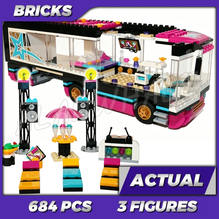 684pcs Friends Pop Star Tour Bus Party Stephanie 10407 Bricks Building Kits Children toys Kids toys Bricks Compatible with
684pcs Friends Pop Star Tour Bus Party Stephanie 10407 Bricks Building Kits Children toys Kids toys Bricks Compatible with