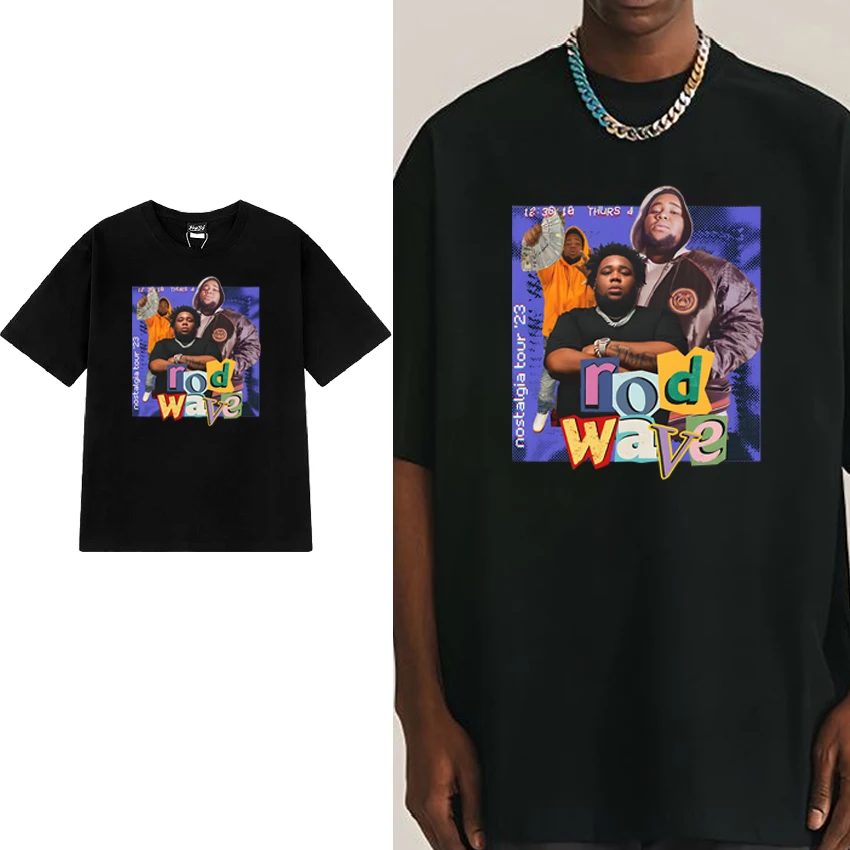 Summer Hip Hop Rod Wave Nostalgia Tour Graphic short sleeve T-shirts Men Women harajuku 100% Cotton T shirt Unisex Oversized Top
Summer Hip Hop Rod Wave Nostalgia Tour Graphic short sleeve T-shirts Men Women harajuku 100% Cotton T shirt Unisex Oversized Top