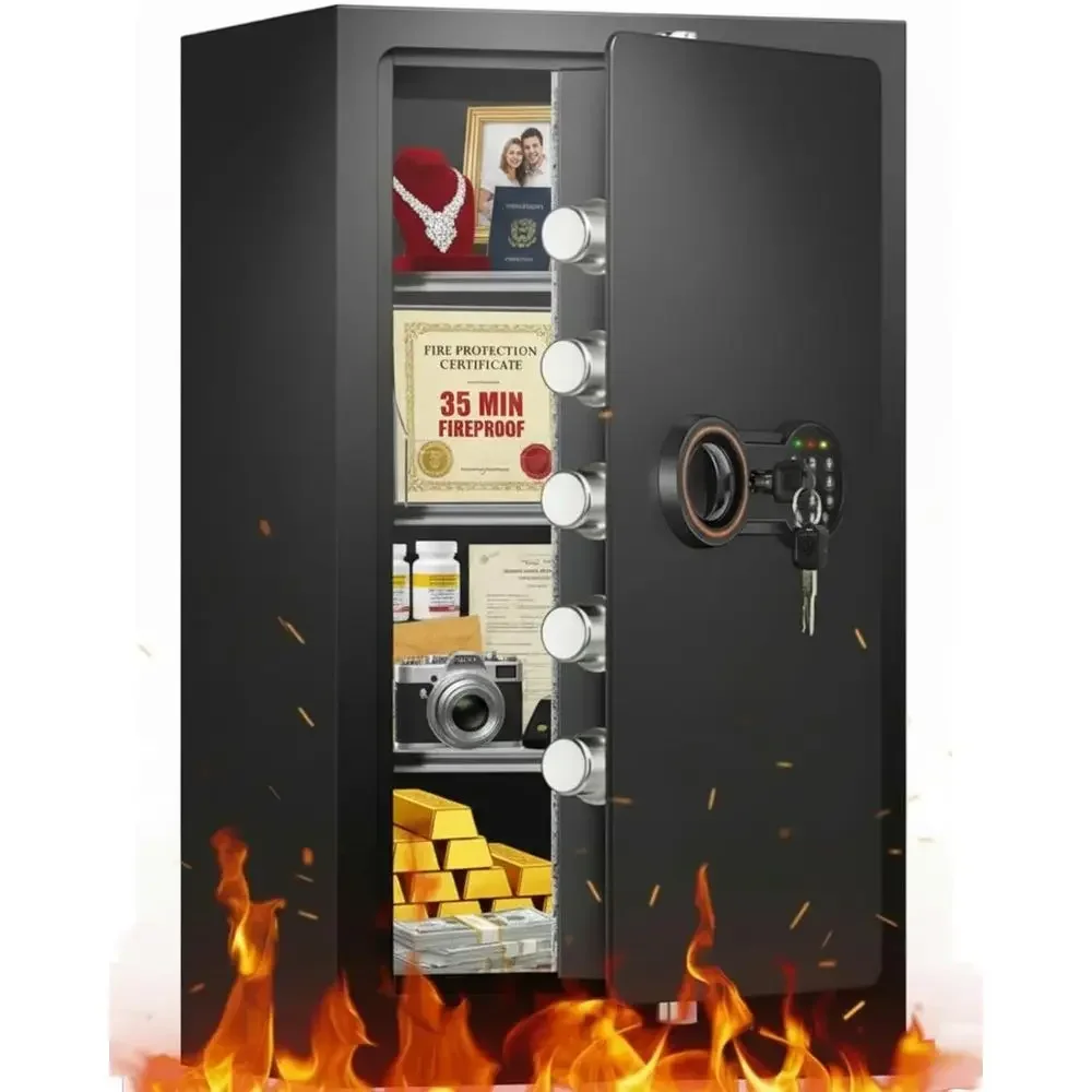Large 27.6 1700°F Fire-Resistant Safe for Home or Office, 64Lbs with Alarm and LED Sensor Light, Anti-Theft for Cash and Valuabl
Large 27.6 1700°F Fire-Resistant Safe for Home or Office, 64Lbs with Alarm and LED Sensor Light, Anti-Theft for Cash and Valuabl