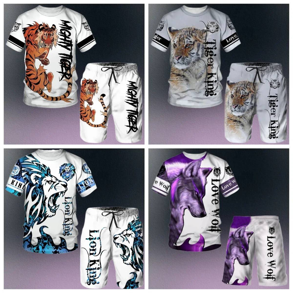 Lion Tiger Series 3D Printed Men's Casual Set Summer Hot Sale of The Season New Adult Clothing Set Comfortable Breathable Fashio
Lion Tiger Series 3D Printed Men's Casual Set Summer Hot Sale of The Season New Adult Clothing Set Comfortable Breathable Fashio