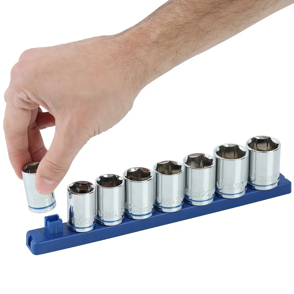 9 Piece Metric Socket Set 1/2 Inch Drive Chrome Vanadium Steel Durable Detachable Rail Color Coded Sizes Organized Home
9 Piece Metric Socket Set 1/2 Inch Drive Chrome Vanadium Steel Durable Detachable Rail Color Coded Sizes Organized Home