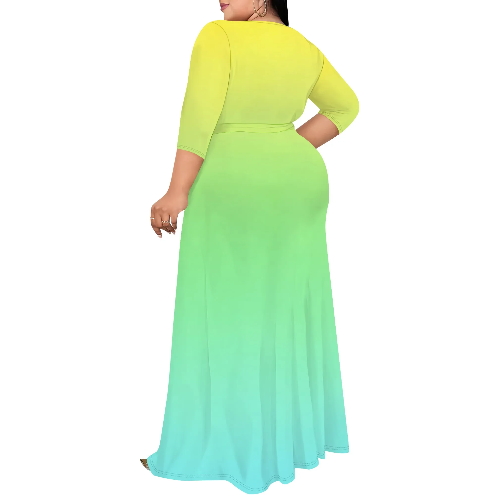 Plus Size Dresses for Curvy Women Casual Long Maxi Dress Wrap V-Neck Flowy 3/4 Sleeve with Belt Beach Sundress Empire Waist
Plus Size Dresses for Curvy Women Casual Long Maxi Dress Wrap V-Neck Flowy 3/4 Sleeve with Belt Beach Sundress Empire Waist