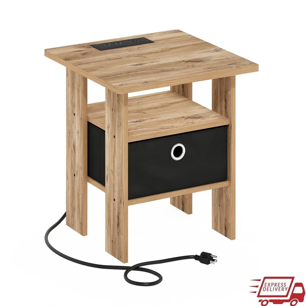 USB Type-C Charging End Table with Storage Basket Nightstand Living Room Bedroom Modern Design Durable Wood Construction
USB Type-C Charging End Table with Storage Basket Nightstand Living Room Bedroom Modern Design Durable Wood Construction