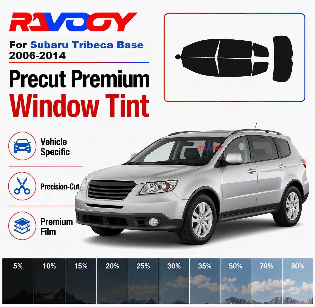 Premium Precut Window Tint Kit Front Rear Windows Rear Windshield For Subaru Tribeca Base 2006-2014 Car Solar Nano Ceramic Film
Premium Precut Window Tint Kit Front Rear Windows Rear Windshield For Subaru Tribeca Base 2006-2014 Car Solar Nano Ceramic Film