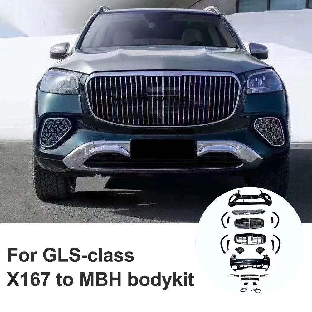 New BENZ GLS-Class X167 MBH Style Body Kit with Clip-on Front/Rear Bumpers & Grill-1 Year Warranty
New BENZ GLS-Class X167 MBH Style Body Kit with Clip-on Front/Rear Bumpers & Grill-1 Year Warranty