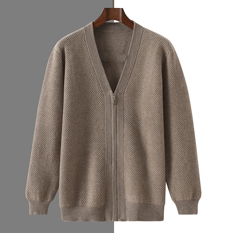 Winter Honeycomb Needle Thickened Cashmere Cardigan V-neck Loose Casual Joker 100% Pure Wool Zipper Coat
Winter Honeycomb Needle Thickened Cashmere Cardigan V-neck Loose Casual Joker 100% Pure Wool Zipper Coat