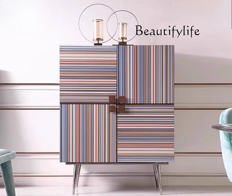 Light luxury living room against the wall dining side cabinet modern simple designer creative storage high cabinet
Light luxury living room against the wall dining side cabinet modern simple designer creative storage high cabinet