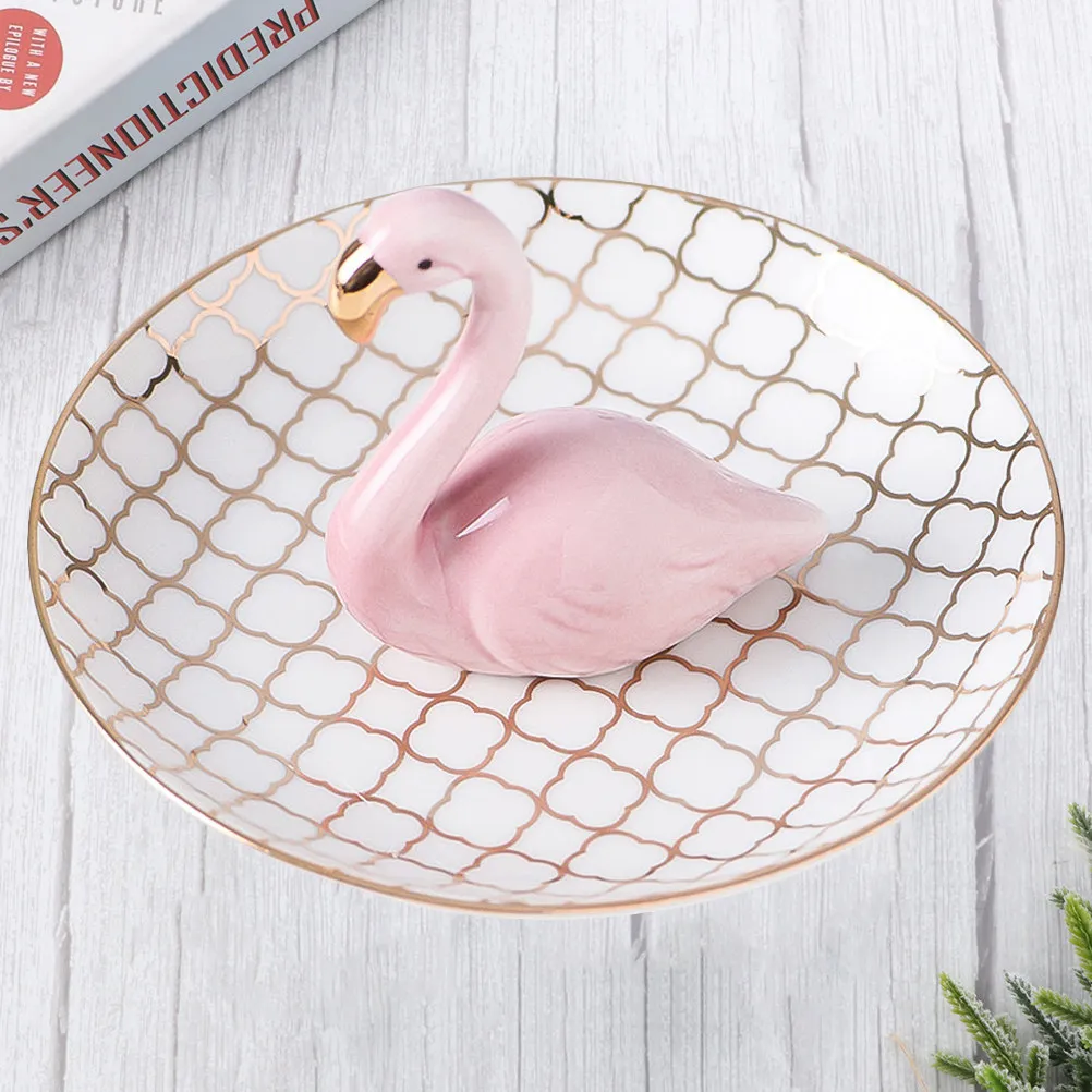 1Pcs Flamingo Jewelry Dish Ceramic Trinket Tray Stylish Ring Earring Necklace Holder Decorative Dresser Bathroom Bedroom Display
1Pcs Flamingo Jewelry Dish Ceramic Trinket Tray Stylish Ring Earring Necklace Holder Decorative Dresser Bathroom Bedroom Display