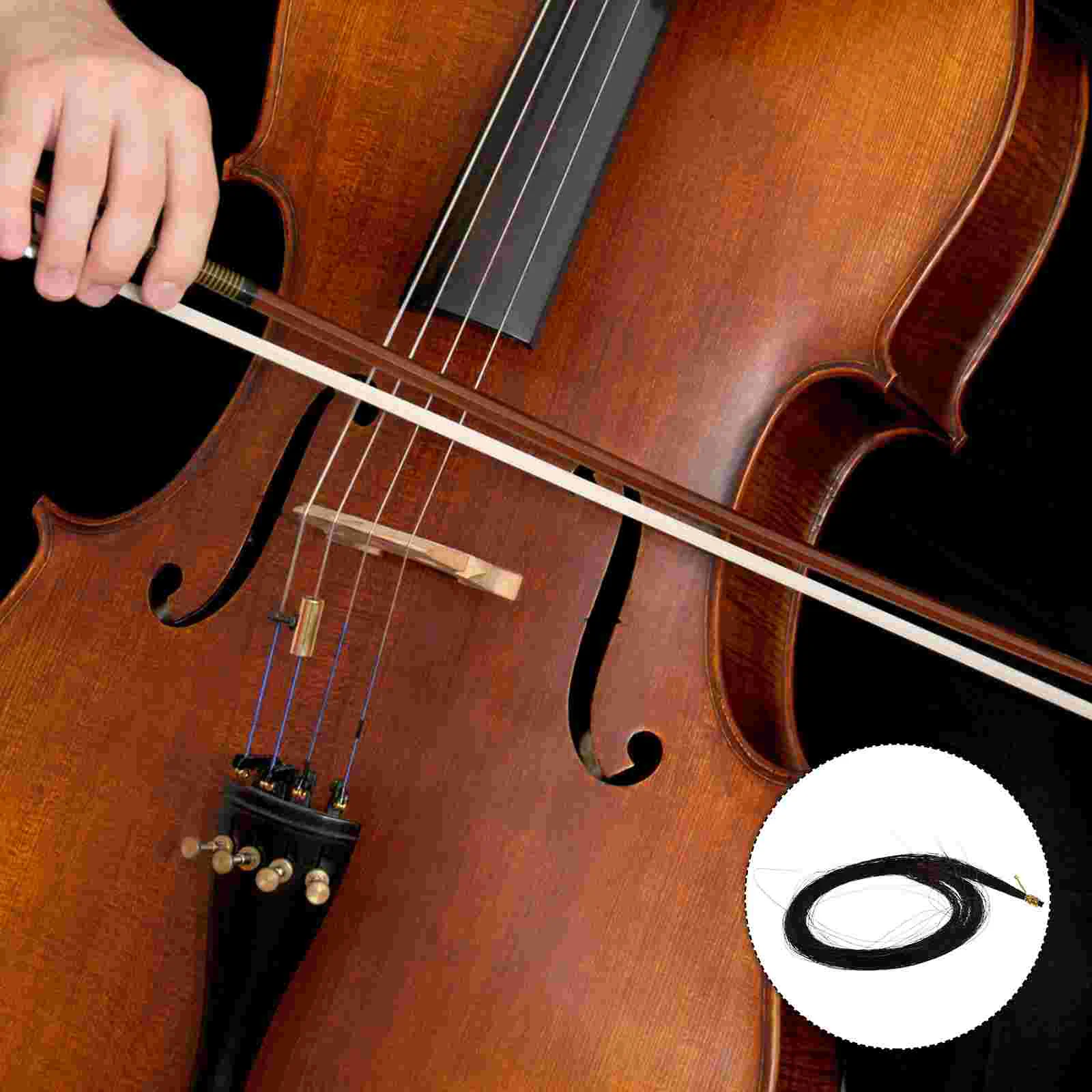 Viola Bow Hair Horse for Supply Professional Repair Hair Accessories Portable Instrument Black
Viola Bow Hair Horse for Supply Professional Repair Hair Accessories Portable Instrument Black