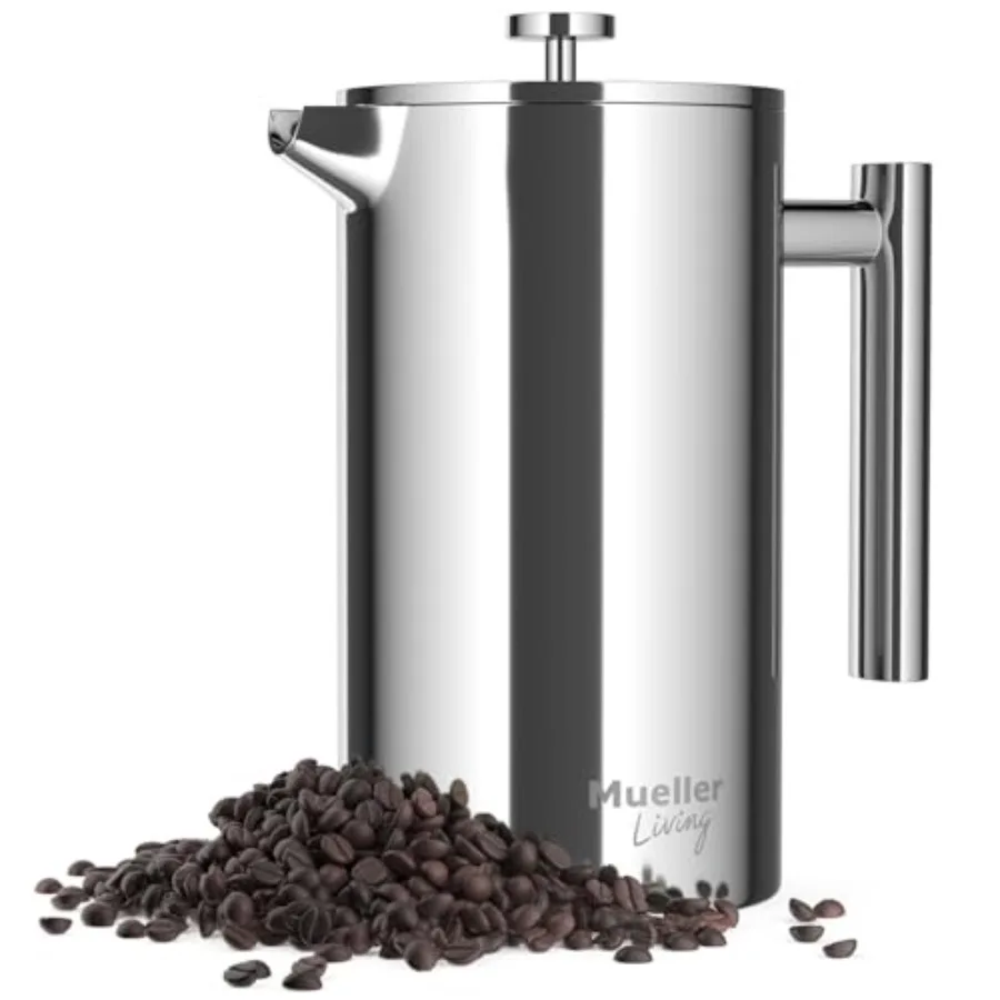 Living French Press Coffee Maker 34oz Stainless Steel French Press Coffee 4 Filter Heat Resistant Double Insulated Rust-Free Fo
Living French Press Coffee Maker 34oz Stainless Steel French Press Coffee 4 Filter Heat Resistant Double Insulated Rust-Free Fo