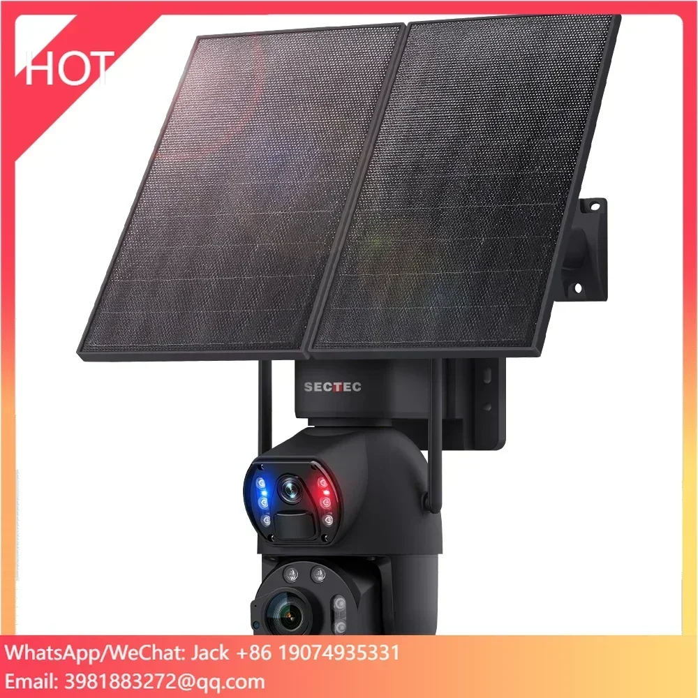 20W HD 6MP Duel Lens 24/7 Hours Recording Solar 3K IP Camera PTZ Panoramic Outdoor Camera CCTV Security Solar Network Camera
20W HD 6MP Duel Lens 24/7 Hours Recording Solar 3K IP Camera PTZ Panoramic Outdoor Camera CCTV Security Solar Network Camera
