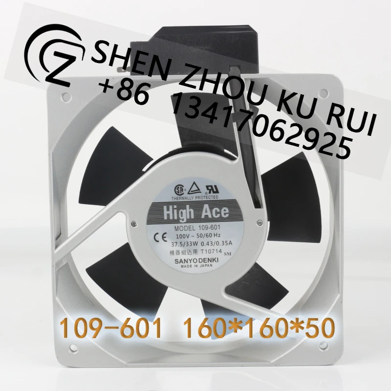 Оригинальный вентилятор Sanyo 100V 37.5/33W 0.43/0.35A DC EC 16050 160x160x50MM 16CM с алюминиевой рамой, шарикоподшипником 109-601
Оригинальный вентилятор Sanyo 100V 37.5/33W 0.43/0.35A DC EC 16050 160x160x50MM 16CM с алюминиевой рамой, шарикоподшипником 109-601