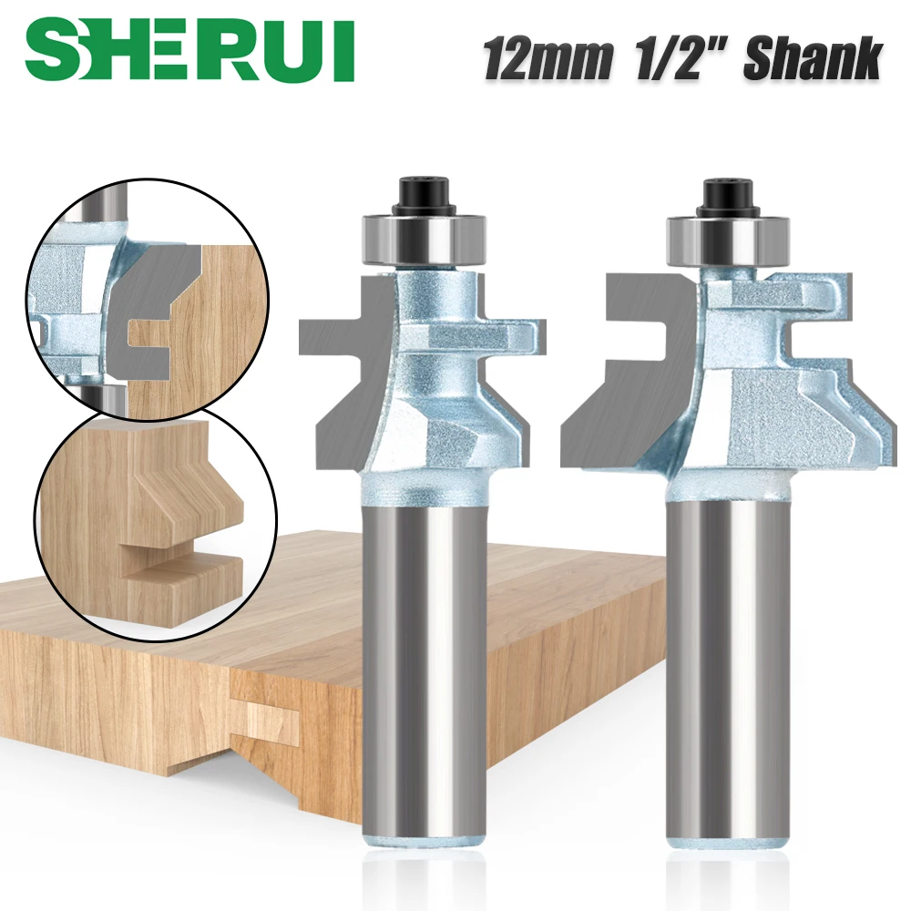 2pc 1/2" 12mm Shank V Groove & Matched Tongue Router Bit Set w/ Premium Ball Bearings Woodworking Cutter
2pc 1/2" 12mm Shank V Groove & Matched Tongue Router Bit Set w/ Premium Ball Bearings Woodworking Cutter