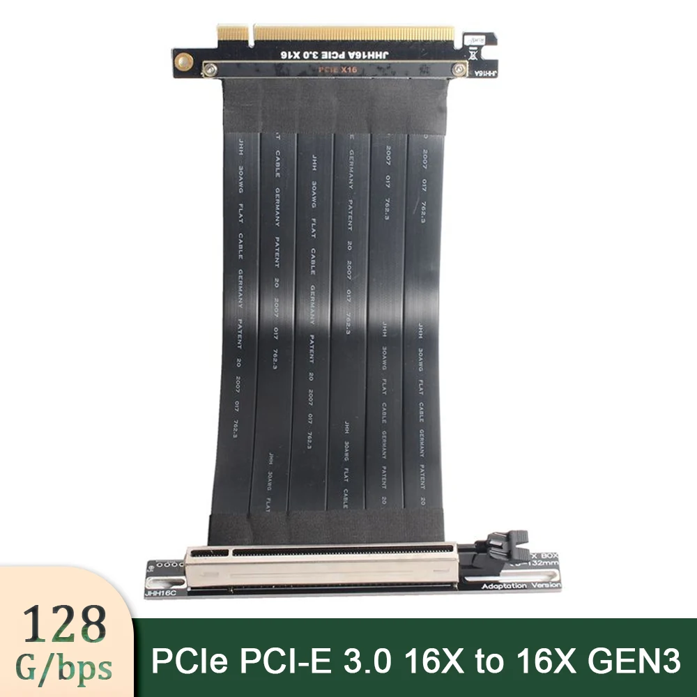 High-Speed 128Gbps Black/White PCIe 3.0 X16 to X16 GEN3 GPU Extender Riser Extension Cable 90 Degree 0.1-1M for Computer Hardwar
High-Speed 128Gbps Black/White PCIe 3.0 X16 to X16 GEN3 GPU Extender Riser Extension Cable 90 Degree 0.1-1M for Computer Hardwar
