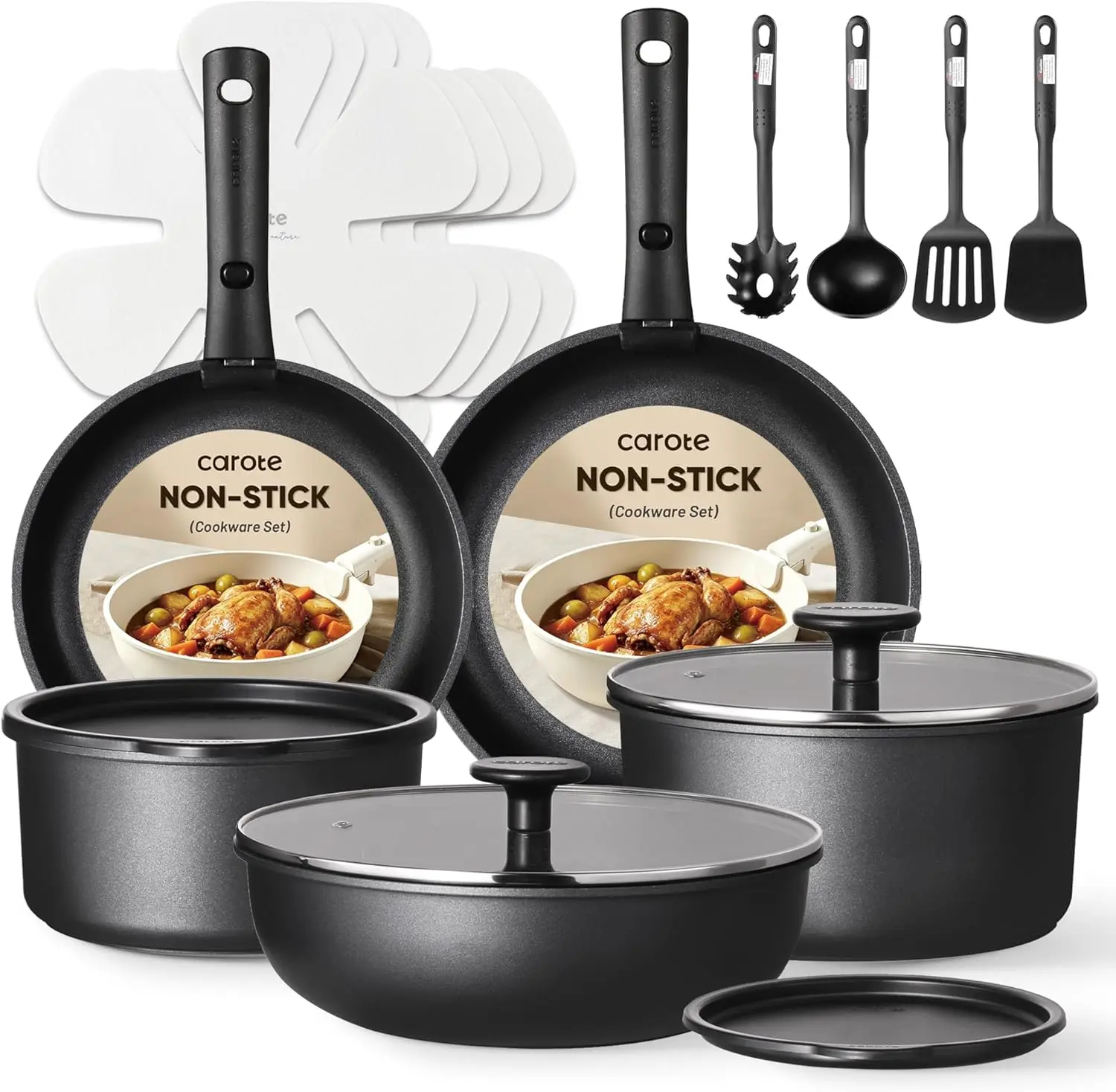 19Pcs Pots and Pans Set Non Stick, Cookware Set Detachable Handle, Nonstick Induction Kitchen Sets
19Pcs Pots and Pans Set Non Stick, Cookware Set Detachable Handle, Nonstick Induction Kitchen Sets