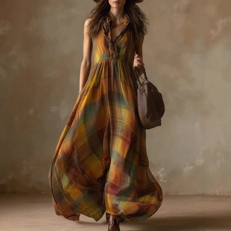 2026 Women's New Summer Fashion Casual Comfortable High Waist Slim Bohemian Beach Plaid Pocket V Neck Sleeveless Dress for Women
2026 Women's New Summer Fashion Casual Comfortable High Waist Slim Bohemian Beach Plaid Pocket V Neck Sleeveless Dress for Women