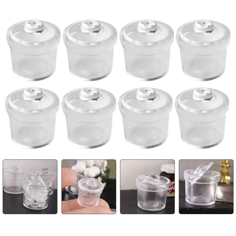 8Pcs Mini PVC Candy Jar Models Durable Dollhouse Candy Can Ornaments Realistic Miniature Decoration Micro Landscape Decors
8Pcs Mini PVC Candy Jar Models Durable Dollhouse Candy Can Ornaments Realistic Miniature Decoration Micro Landscape Decors
