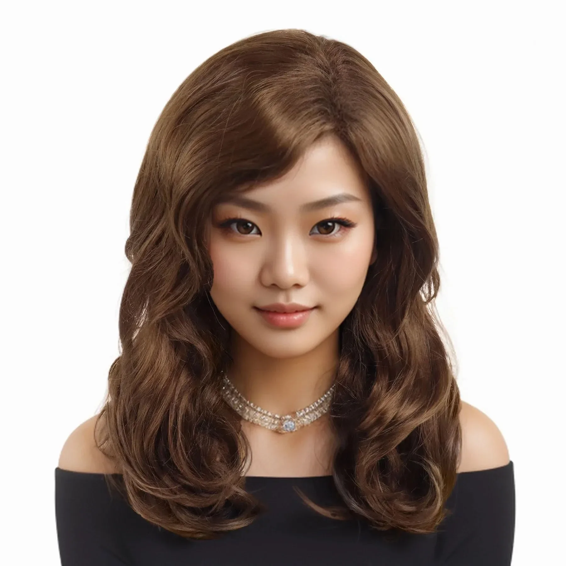 Synthetic Hair Long Wavy Wigs for Women Natural Wave Wig with Side Bangs Dark Brown Wigs Drag Queen Wig Cosplay Roleplay Daily
Synthetic Hair Long Wavy Wigs for Women Natural Wave Wig with Side Bangs Dark Brown Wigs Drag Queen Wig Cosplay Roleplay Daily