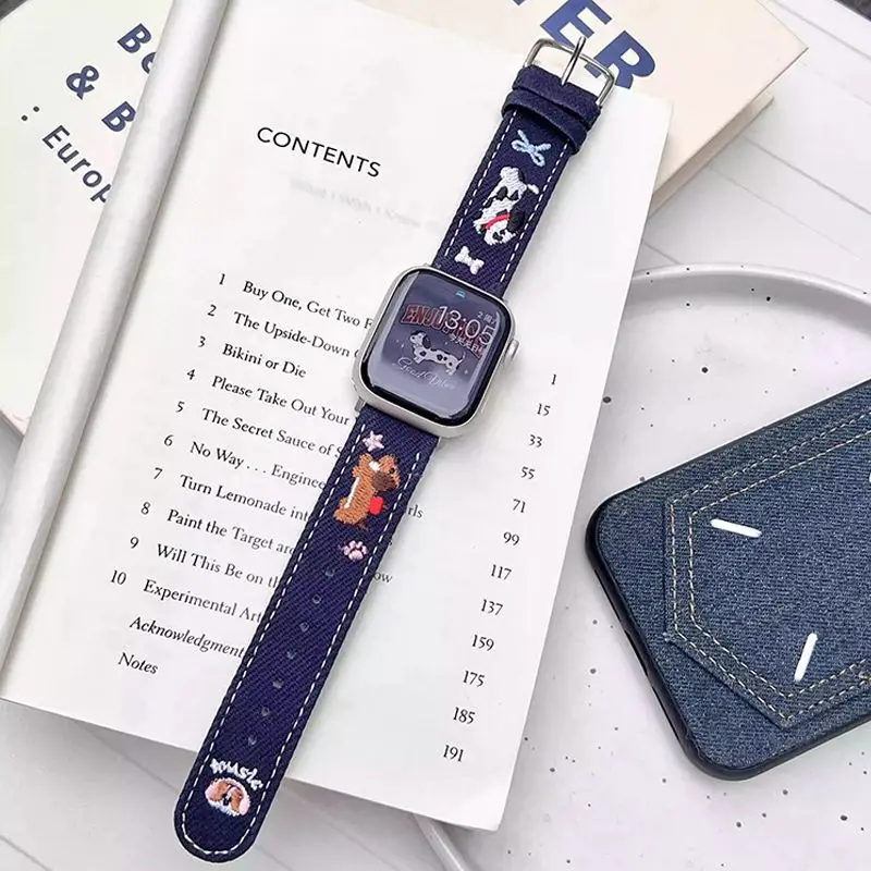 IWatch10 Ремешок для часов Джинсовая вышитая собака Подходит для женщин 38 мм, 40 мм, 41 мм, 42 мм, 44 мм, 45 мм, 49 мм, модный ремешок ручной работы
IWatch10 Ремешок для часов Джинсовая вышитая собака Подходит для женщин 38 мм, 40 мм, 41 мм, 42 мм, 44 мм, 45 мм, 49 мм, модный ремешок ручной работы