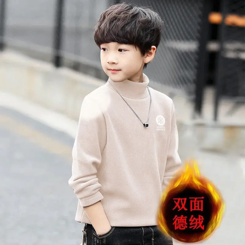 Boys' Autumn Winter Fashion High Neck Long Sleeve Solid Color Casual Versatile Western Comfortable Kids Children's Clothing Top
Boys' Autumn Winter Fashion High Neck Long Sleeve Solid Color Casual Versatile Western Comfortable Kids Children's Clothing Top