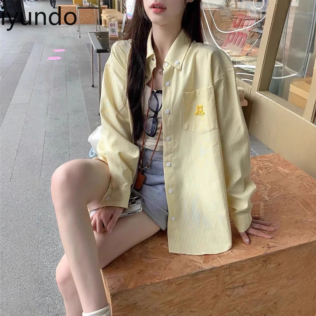 Vintage Striped Floral Print Blouse Sweet Spring Summer Loose Coat with Dog Embroidery for Women Preppy Style Tops Casual Tops
Vintage Striped Floral Print Blouse Sweet Spring Summer Loose Coat with Dog Embroidery for Women Preppy Style Tops Casual Tops