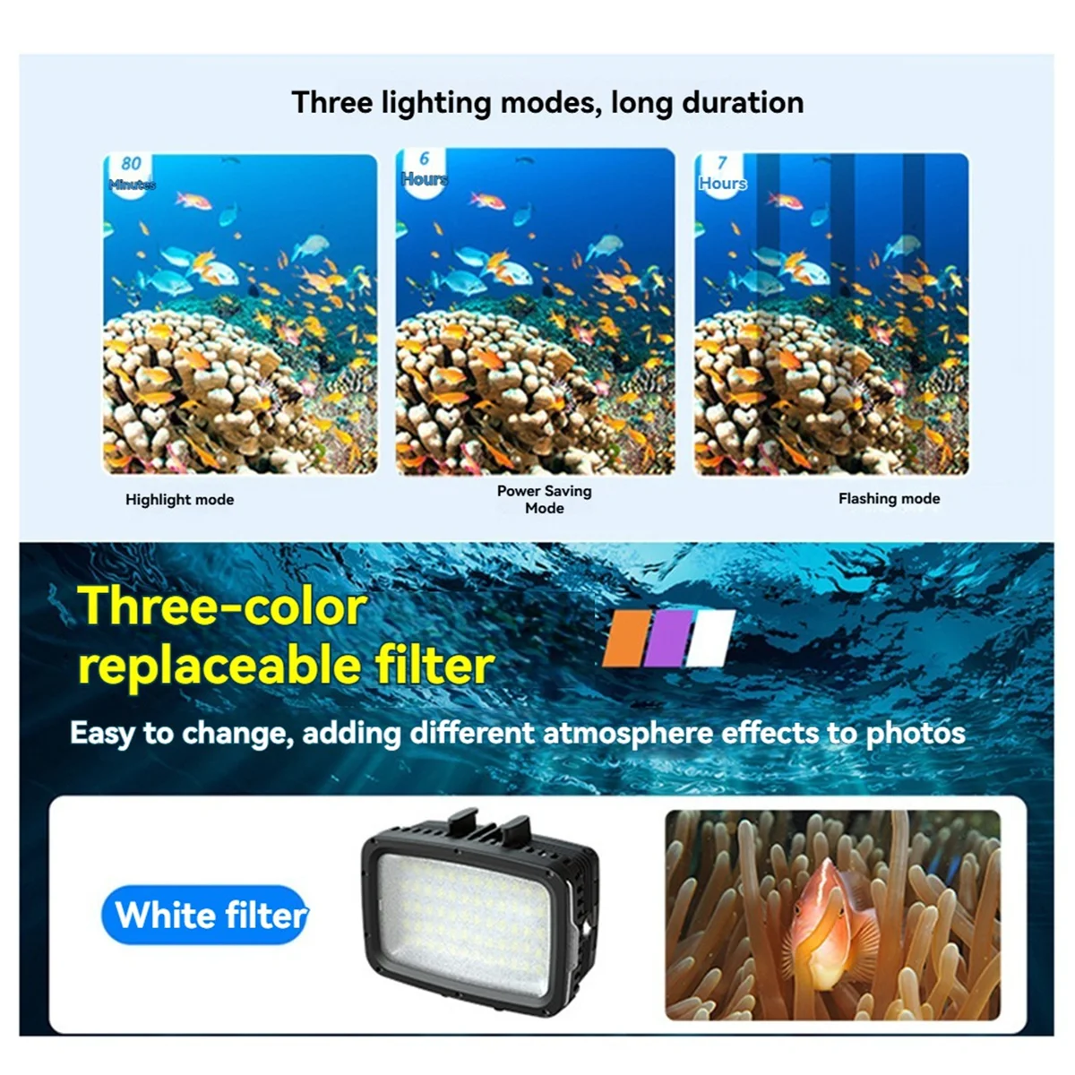 M20K SL-101 High-Intensity 1800LM LED Diving Light Waterproof 40m for GoPro for Underwater Video and Photography B
M20K SL-101 High-Intensity 1800LM LED Diving Light Waterproof 40m for GoPro for Underwater Video and Photography B