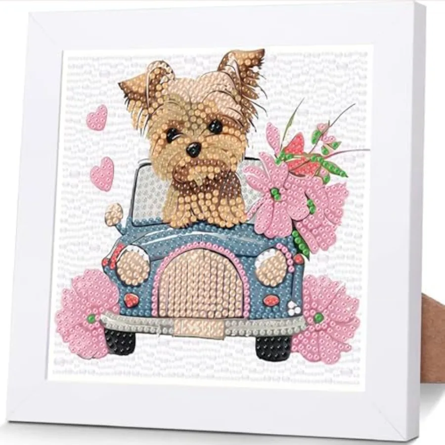 Dog Diamond Art Kit for with Frame - Animal Diamond Painting for Ages 8-12 - Beautiful Gift Package for Home Wall Decor 7x7 inc
Dog Diamond Art Kit for with Frame - Animal Diamond Painting for Ages 8-12 - Beautiful Gift Package for Home Wall Decor 7x7 inc