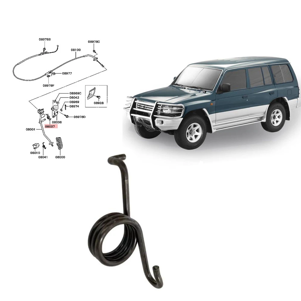 1 Pcs Accelerator Pedal Return Spring for Pajero V20 MB011387 Pedal Return Spring for Montero V30 Original for Shogun V40
1 Pcs Accelerator Pedal Return Spring for Pajero V20 MB011387 Pedal Return Spring for Montero V30 Original for Shogun V40