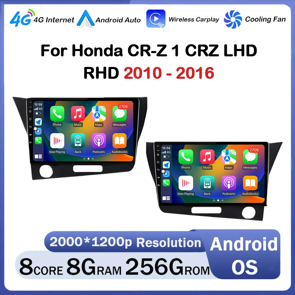 Android Auto Wireless Carplay for Honda CR-Z 1 CRZ LHD RHD 2010 - 2016 Car Multimedia Player WIFI 4G BT GPS Navigation
Android Auto Wireless Carplay for Honda CR-Z 1 CRZ LHD RHD 2010 - 2016 Car Multimedia Player WIFI 4G BT GPS Navigation