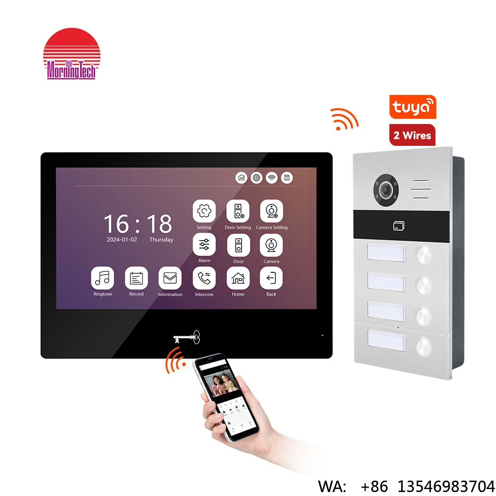 Video Door Phone 10.1 Inch Tuya 1080p Wired Video Intercom System Wifi Gate Doorbell Ring with 2 Wire Connection Color Camera
Video Door Phone 10.1 Inch Tuya 1080p Wired Video Intercom System Wifi Gate Doorbell Ring with 2 Wire Connection Color Camera