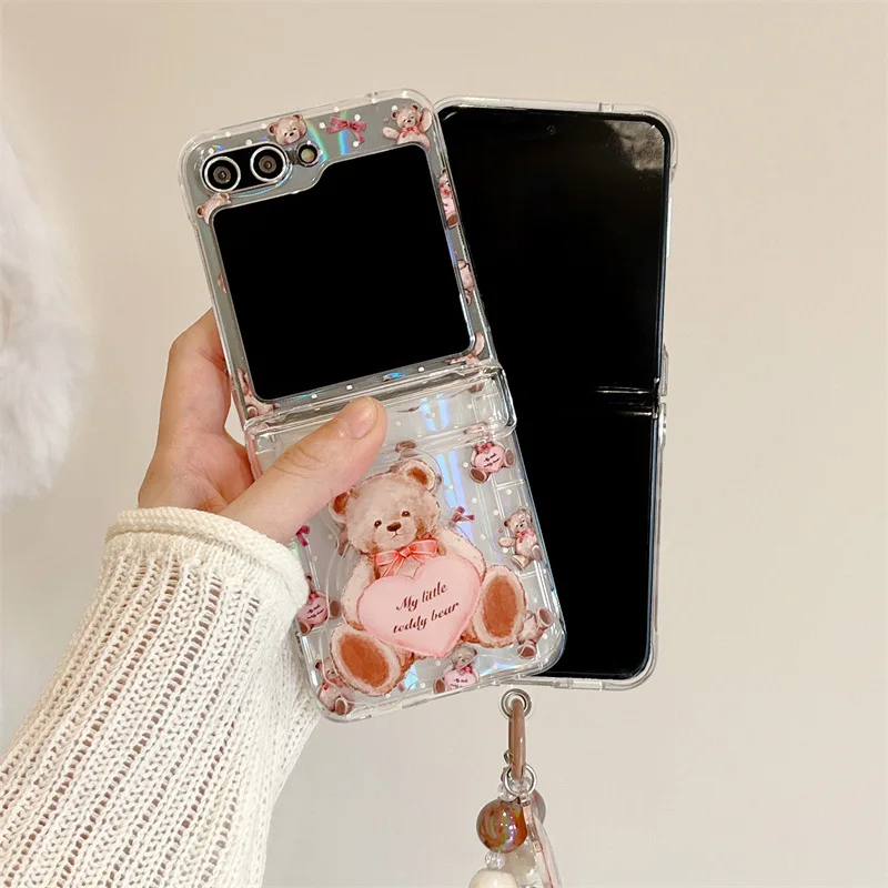 Bear Glitter Card Phone Case for Samsung Galaxy Z Flip 6 5 4 3 Protective Back Cover for ZFlip4 ZFlip5 ZFlip6 Case Shell
Bear Glitter Card Phone Case for Samsung Galaxy Z Flip 6 5 4 3 Protective Back Cover for ZFlip4 ZFlip5 ZFlip6 Case Shell