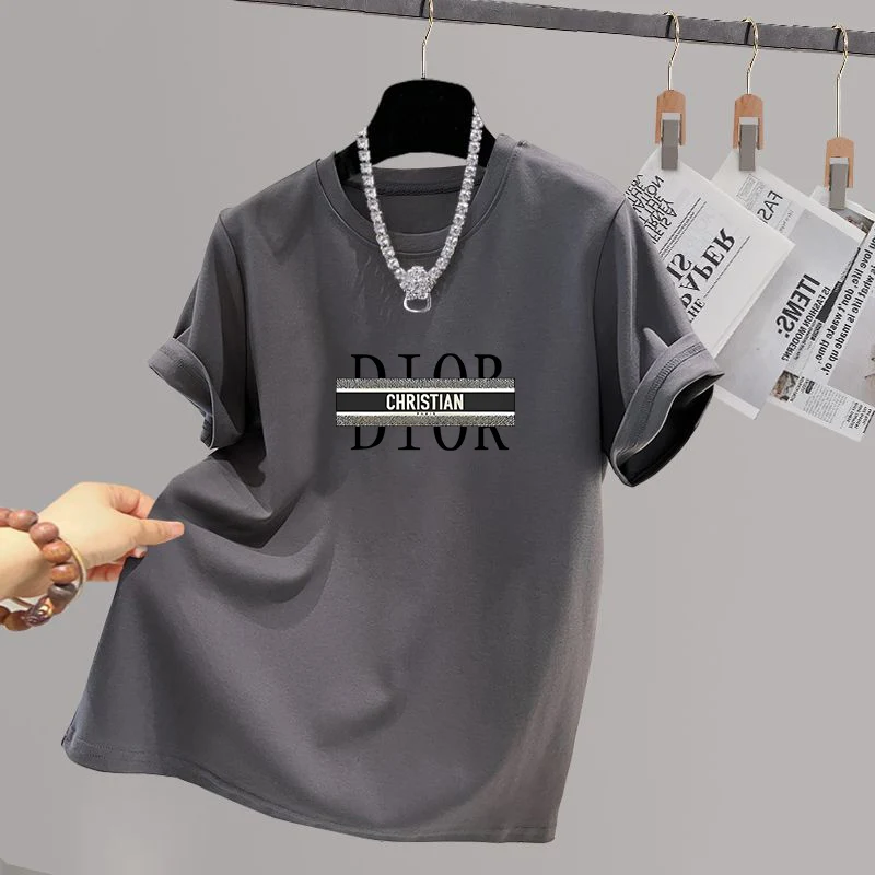 Women Summer Short Sleeve Fashion Vintage Letter Printed T-shirt Pure Cotton Loose Casual Tops Basic Chic Y2k Pullover Tees
Women Summer Short Sleeve Fashion Vintage Letter Printed T-shirt Pure Cotton Loose Casual Tops Basic Chic Y2k Pullover Tees