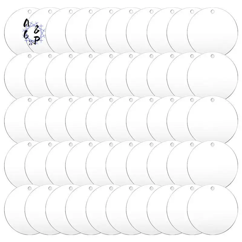 A68P-50 Pcs 3 Inch Acrylic Blanks With Hole Transparent Circle Ornament Clear Round Acrylic Christmas Ornament Blanks
A68P-50 Pcs 3 Inch Acrylic Blanks With Hole Transparent Circle Ornament Clear Round Acrylic Christmas Ornament Blanks
