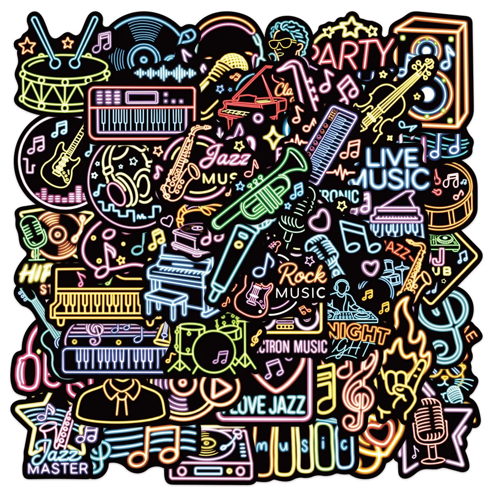 50-100PCS Neon MUSIC Music Element Stickers Decorative for Luggage Water Cups Graffiti Waterproof Stickers
50-100PCS Neon MUSIC Music Element Stickers Decorative for Luggage Water Cups Graffiti Waterproof Stickers